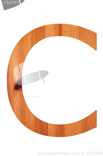 Image of wood alphabet C