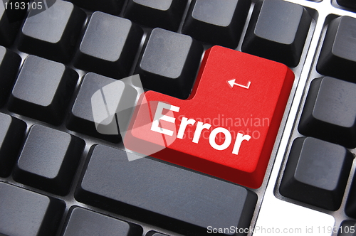 Image of error button