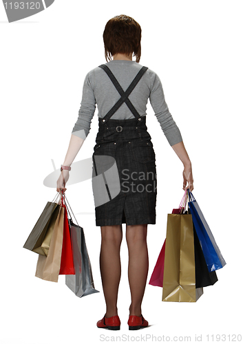 Image of Woman with shopping bags
