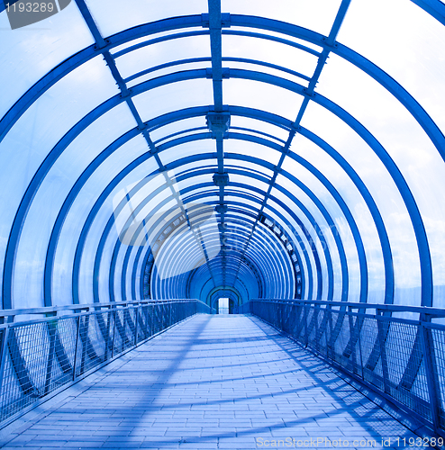 Image of blue concentric tunnel