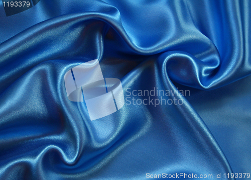 Image of Smooth elegant blue silk 