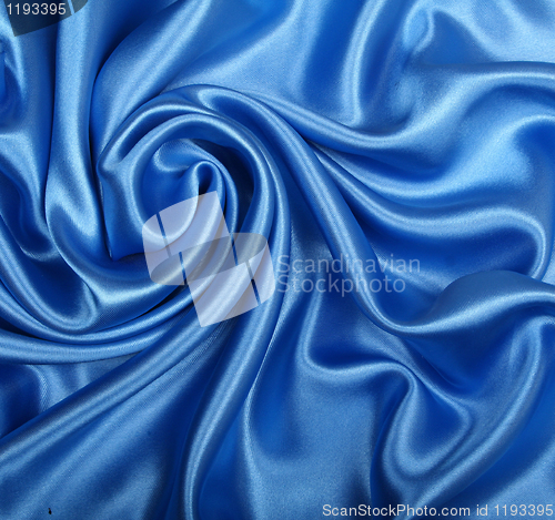 Image of Smooth elegant dark blue silk as background 