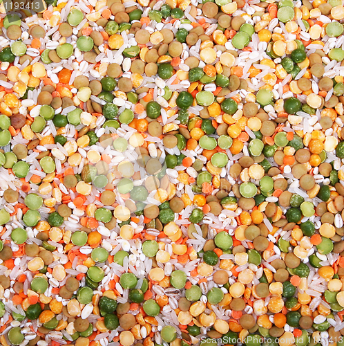 Image of Soup mix from yellow and green peas, lentil, rice and pearl barl