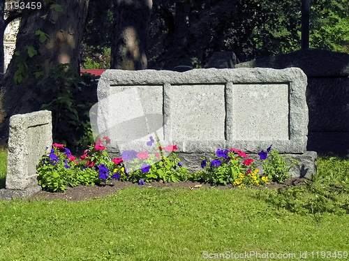 Image of Ancient blank tombstone