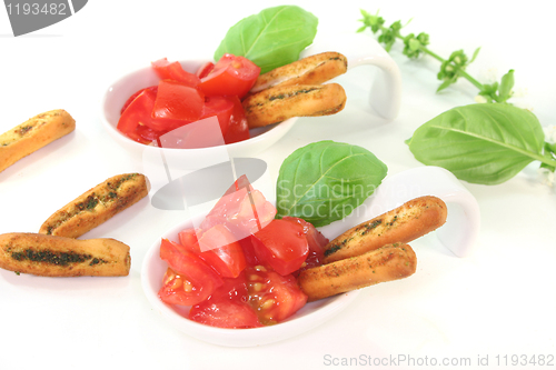 Image of Grissini with Tomato and Basil