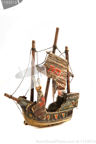 Image of old ship model from 1492