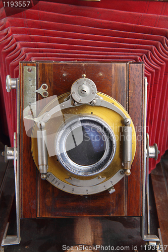 Image of old wooden camera