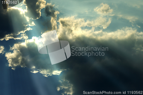 Image of clouds and sun