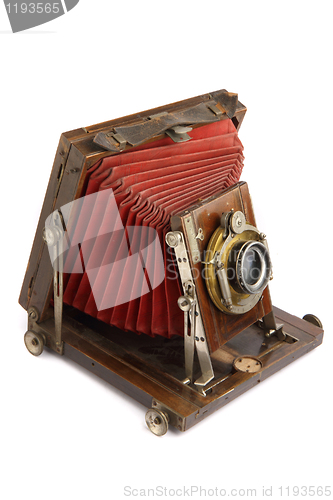 Image of old wooden camera