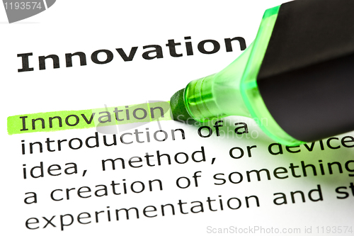 Image of 'Innovation' highlighted in green