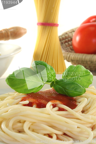 Image of Spaghetti with tomato sauce