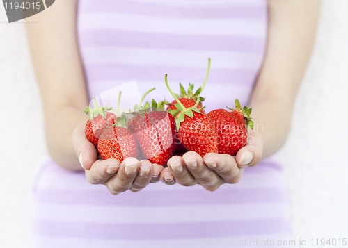 Image of Girl with strawberries