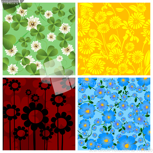 Image of Four floral background
