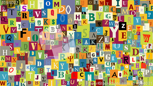 Image of Abstract letters background