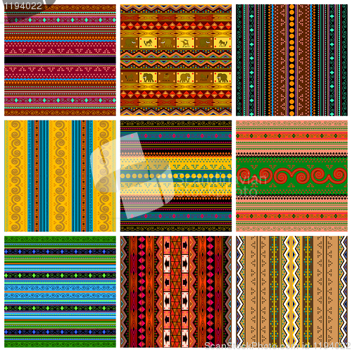 Image of Decorative traditional pattern set