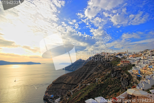 Image of Santorini sunset Greece