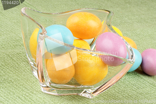 Image of Hard sugar coated chocolate eggs