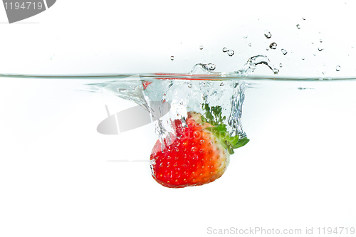 Image of strawberry in the water