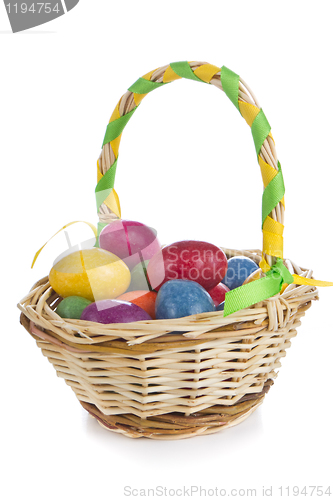 Image of easter eggs in basket