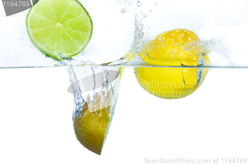 Image of citrus fruit splashing