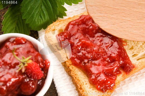 Image of Wild strawberry jam with toast