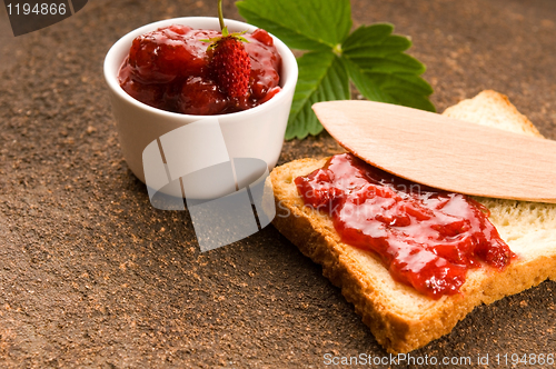 Image of Wild strawberry jam with toast