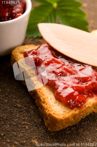 Image of Wild strawberry jam with toast