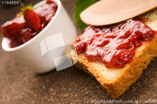 Image of Wild strawberry jam with toast