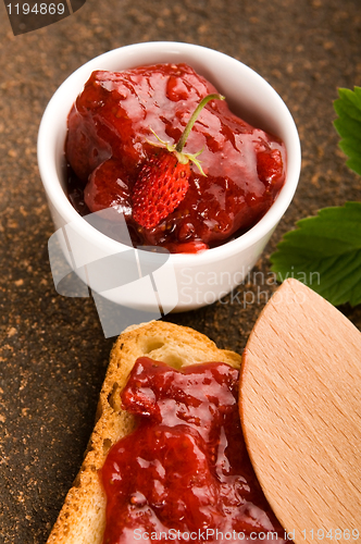 Image of Wild strawberry jam with toast