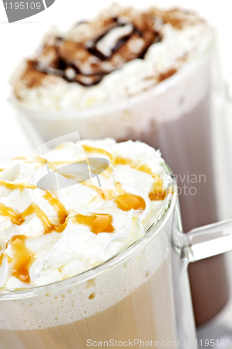 Image of Hot chocolate and coffee beverages