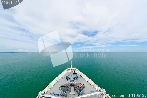 Image of Bow of a cruise ship