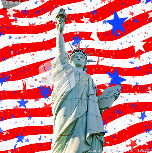 Image of statue liberty stars stripes for 4th july