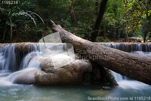 Image of beautiful waterfall cascades