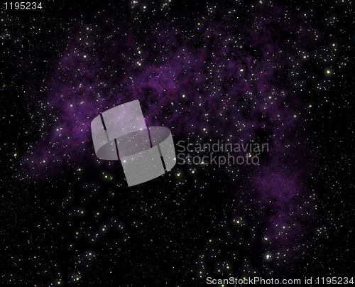 Image of stars and nebula clouds in deep space
