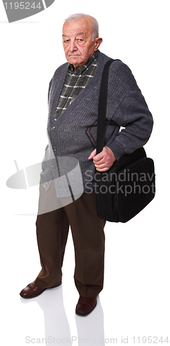 Image of old man with bag