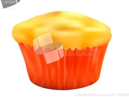 Image of Tasty yellow muffin without raisins and blueberry