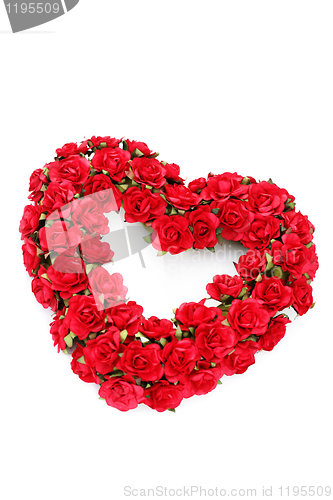 Image of red roses heart