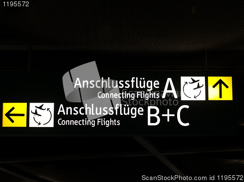 Image of Board signs at a German airport