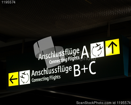 Image of Board signs at a German airport