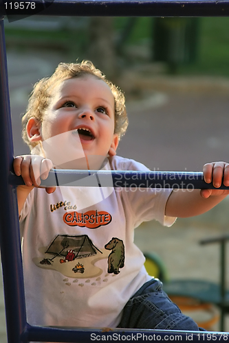 Image of boy enjoys the playground