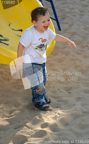 Image of boy enjoys the playground