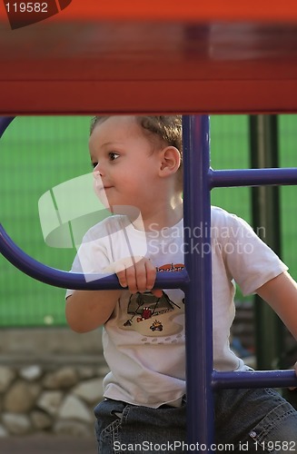 Image of boy enjoys the playground