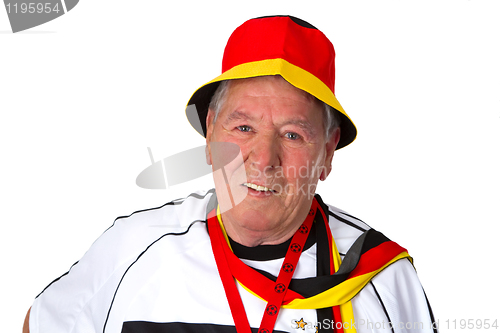 Image of Senior soccer fan