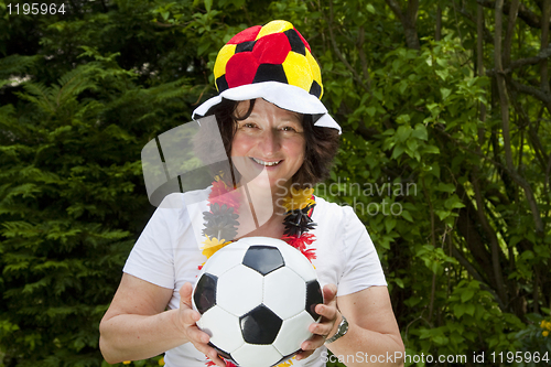 Image of Female soccer Fan