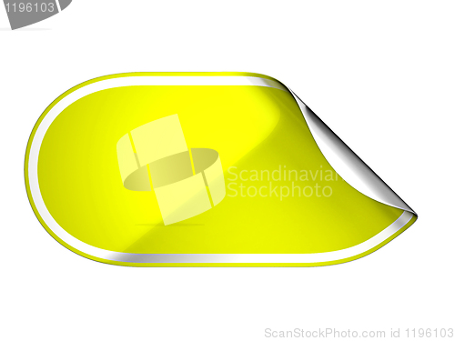 Image of Rounded Yellow hamous sticker or label