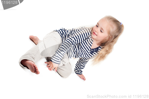 Image of Little cute girl in studio