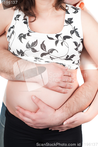 Image of Beautiful couple - pregnant woman