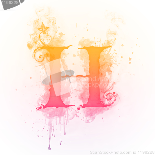 Image of Sunny Swirl Letter H