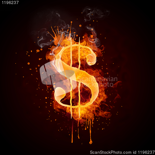 Image of Dollar in Fire