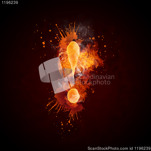 Image of Fire Swirl Exclamation Mark